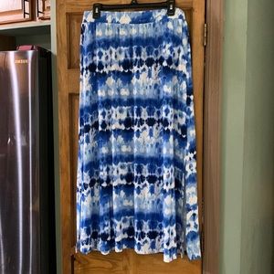 Tie dyed maxi skirt